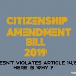 Citizenship Amendment Bill Violates Article 14