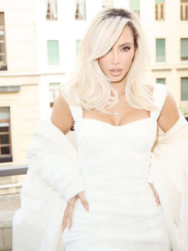 Kim Kardashian Looks Fire In White Dress